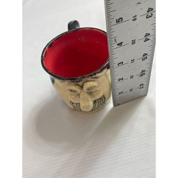 Vtg Mid Century Ugly Mugs Hippie Studio Art Cup Funny Face Coffee Mustache Man - Picture 9 of 9